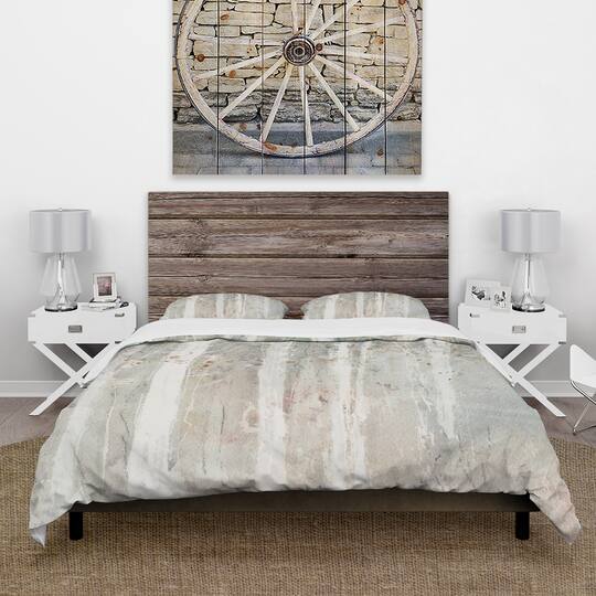 Designart 'A Woodland Walk into the Forest V' Farmhouse Bedding Set